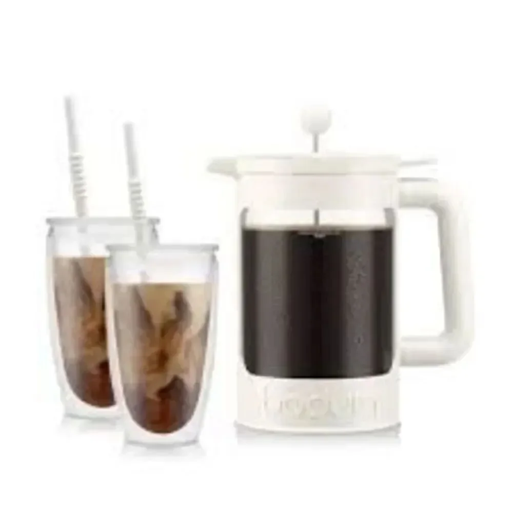 Bodum Cold Brew To Go Set Iced Coffee Maker & 2 Tumblers 12-14 Hours Overnight